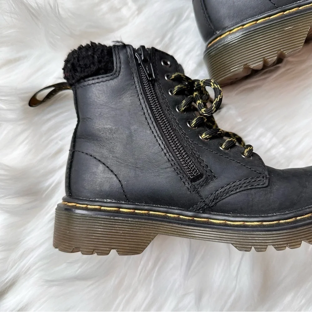 Dr.‎ Martens Unisex 1460 Collar J Black Leather Boots Size 12